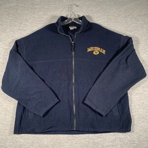 Michigan Wolverines Jacket Mens XL Blue NCAA Football Steve & Barry's Fleece